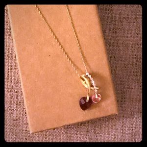 Zales 14K Gold Necklace w/ semiprecious pendant